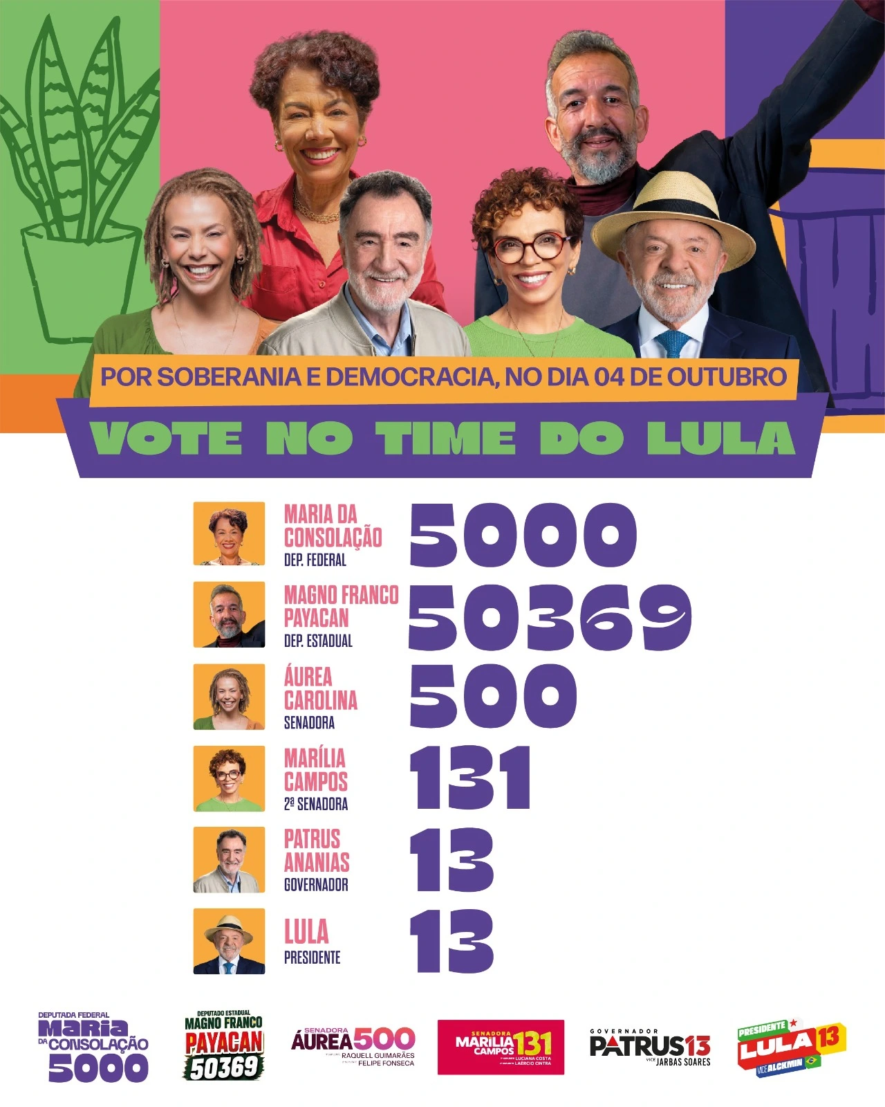 Candidatos da REDE PT em ato de campanha, foto 2